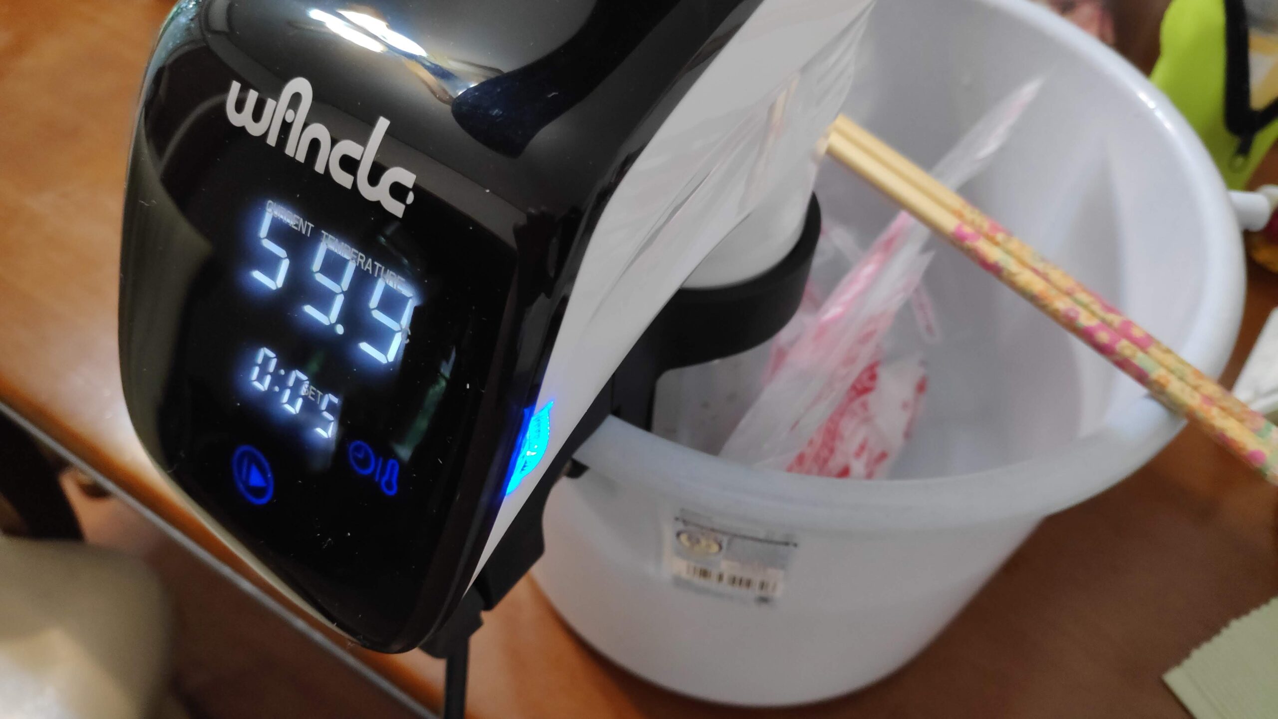 低温調理の様子